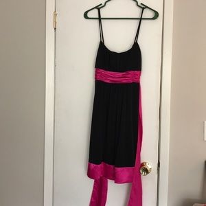 Black and Hot pink dress. Very cute!
